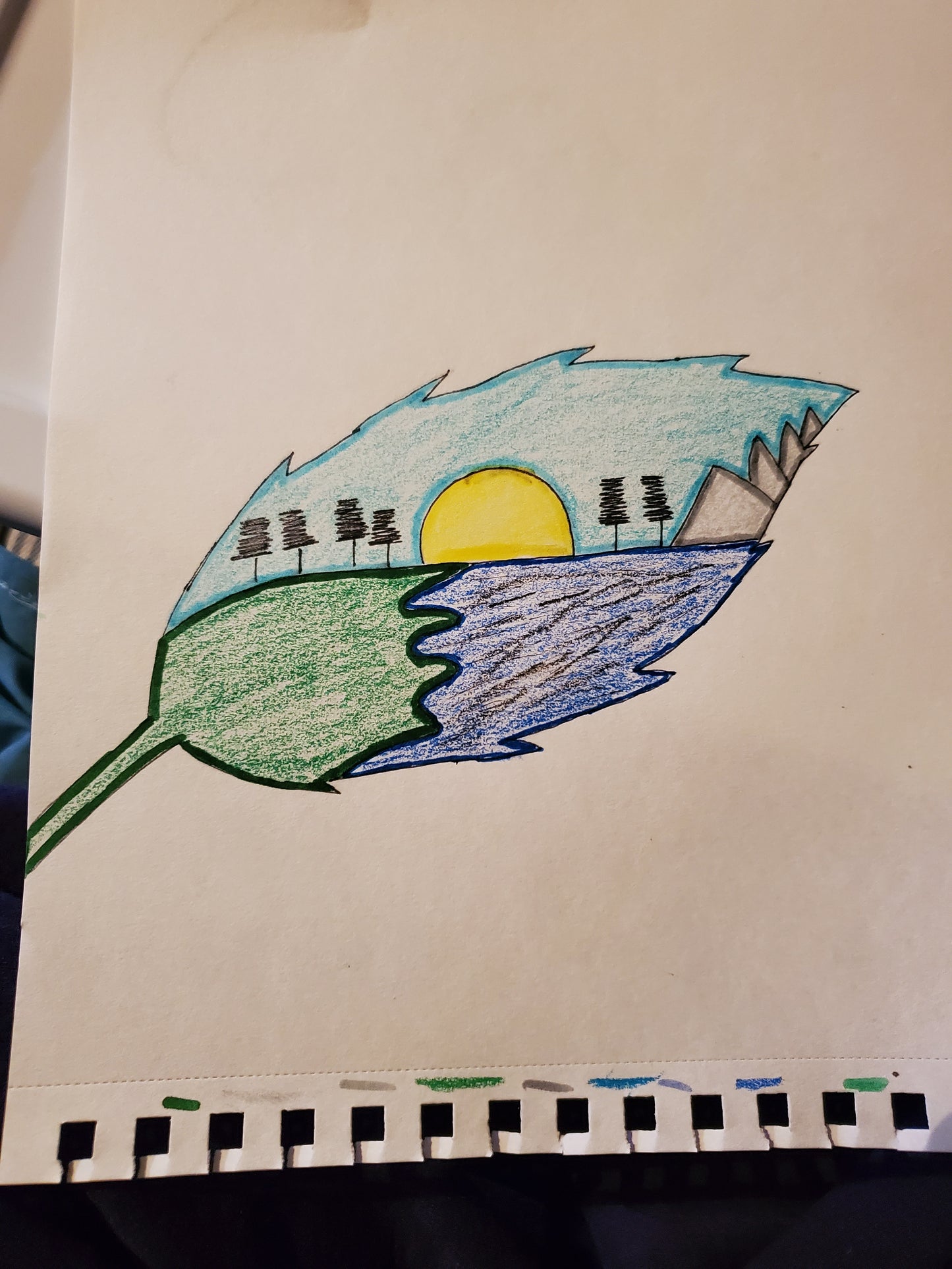 Sunrise in a leaf
