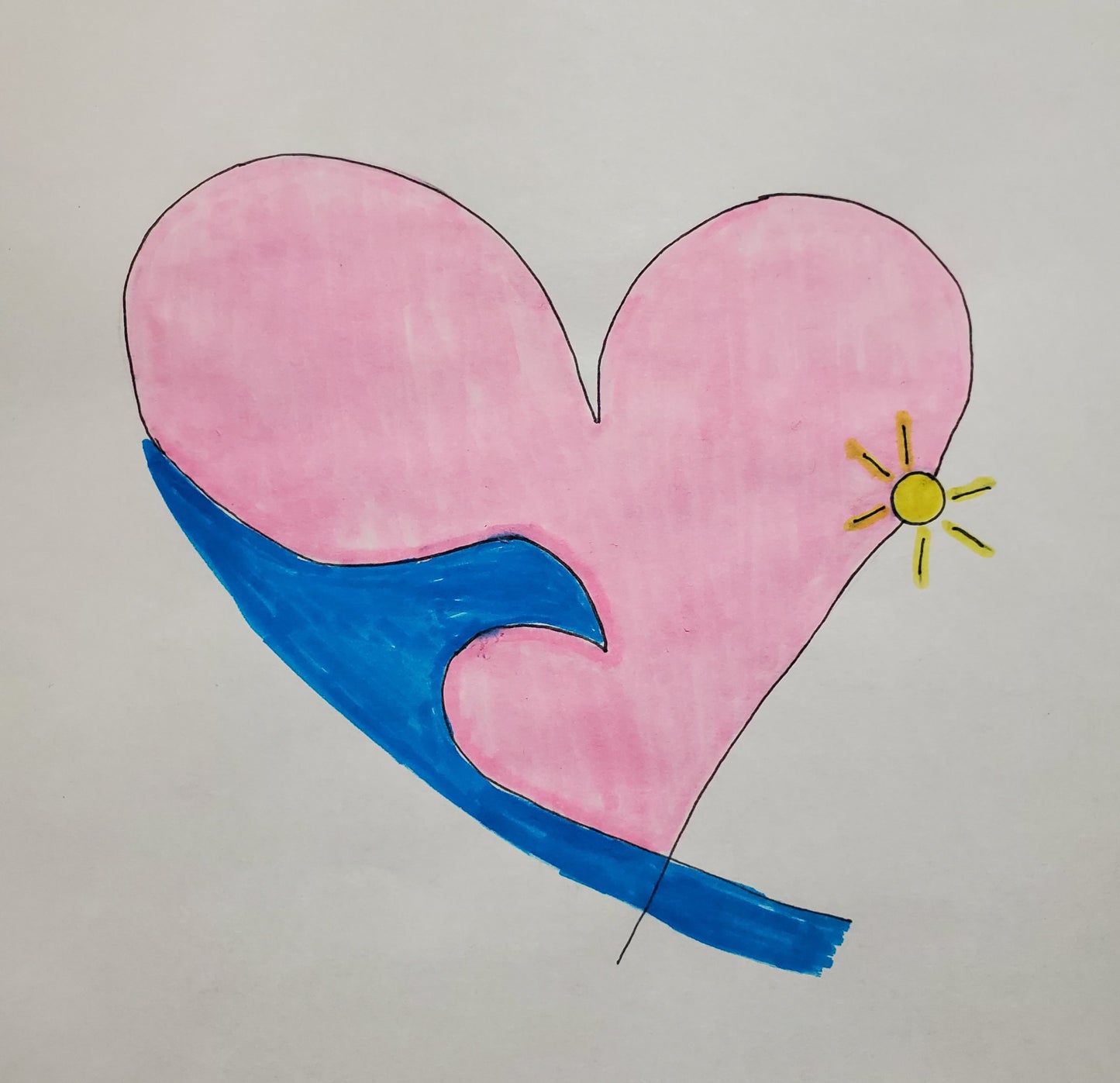 A heart and the ocean