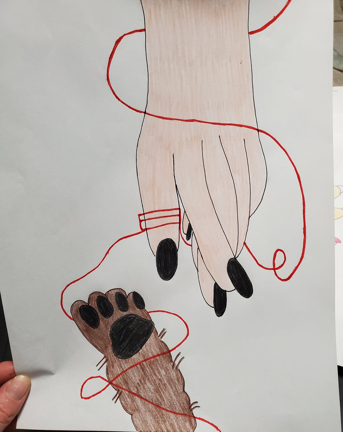 Hand and paw