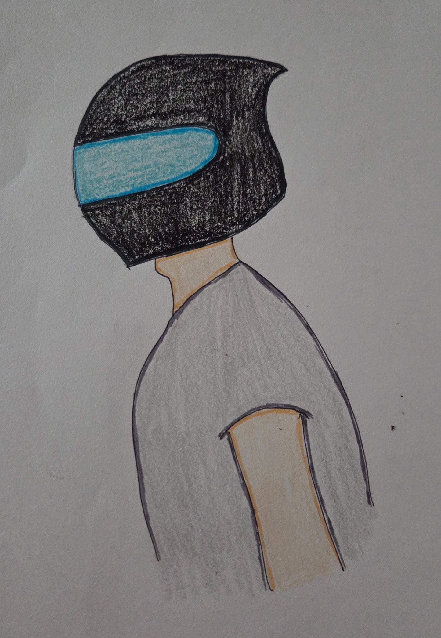 Guy wearing a helmet