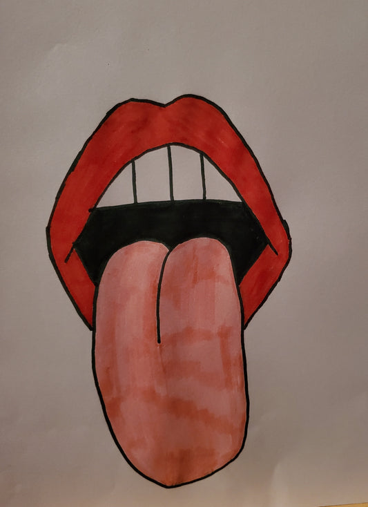 Tongue out