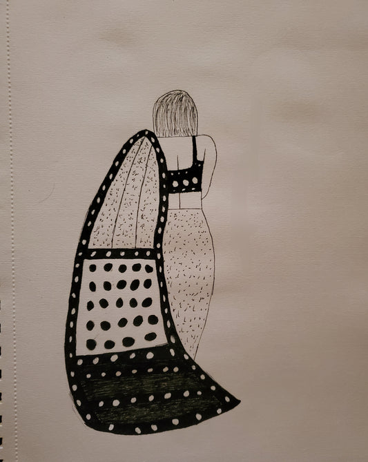 Girl with blanket