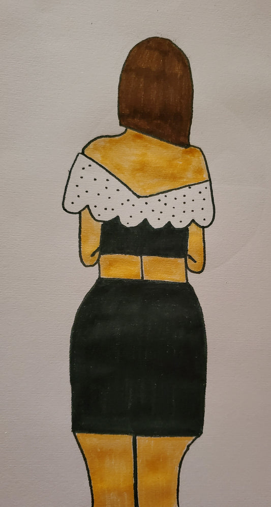 Lady in a pretty outfit