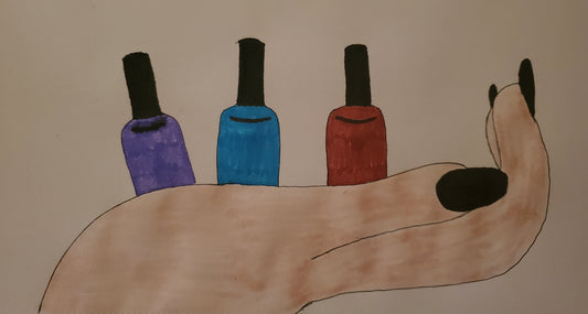 Hand holding some nail polish