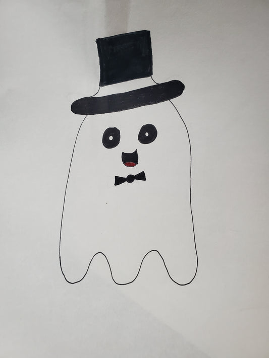Ghost with a hat