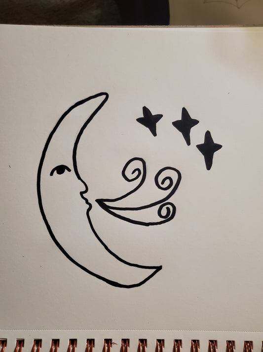Moon blowing wind
