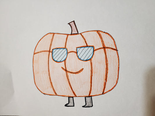 Pumpkin with sunglasses