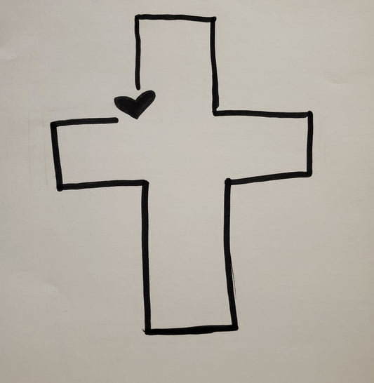 Cross with a heart