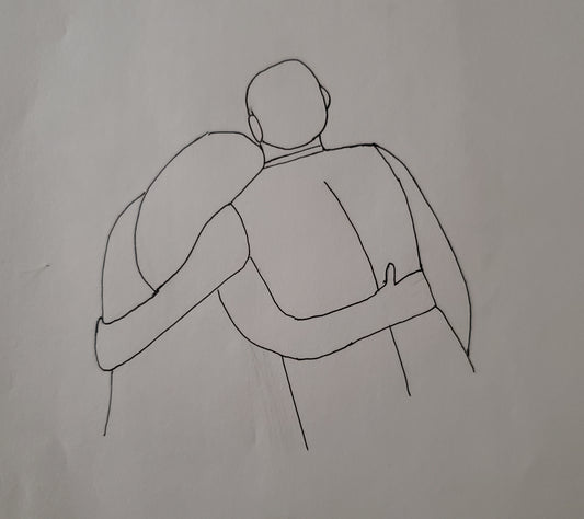 2 people hugging