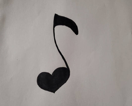 Heart musical note