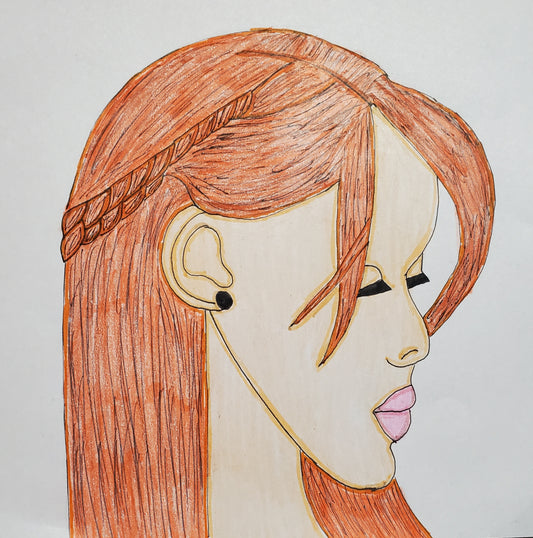 Redhead with braids
