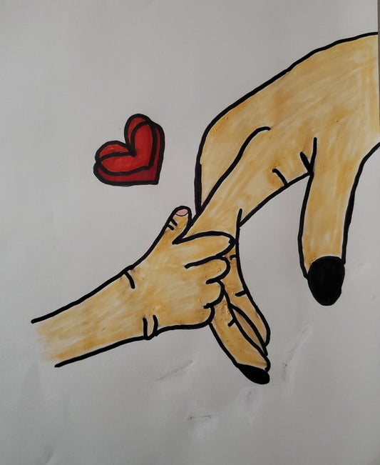 Holding mommies hand