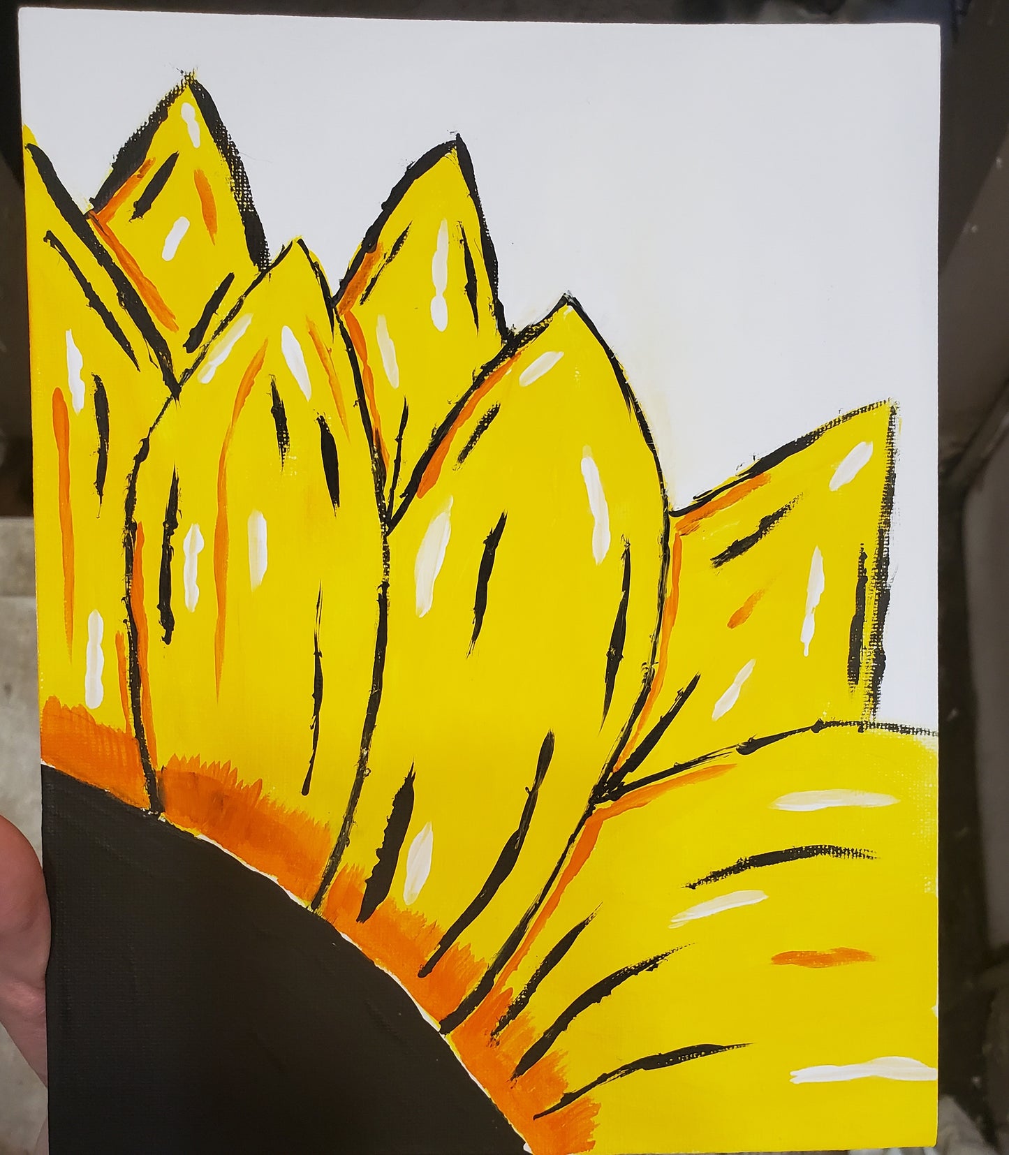 Painting of a sunflower