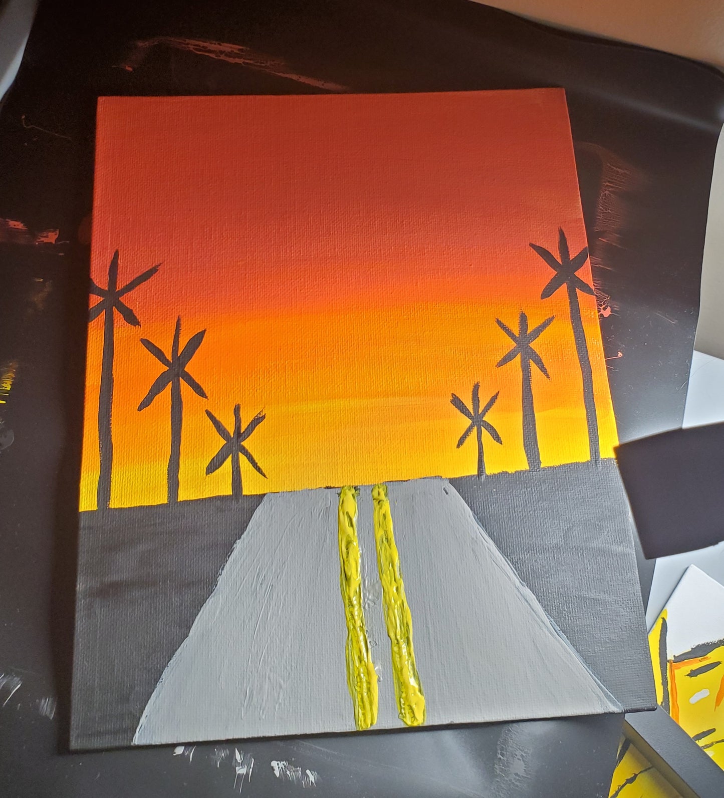 Painting of a road