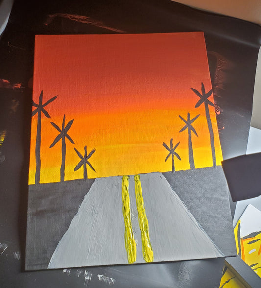 Painting of a road