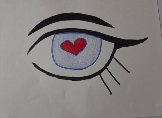Eye with a heart in it