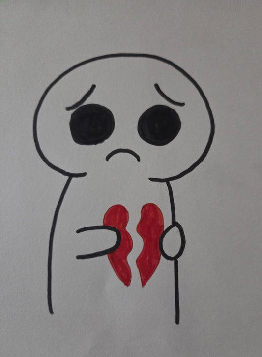 Holding a broken heart