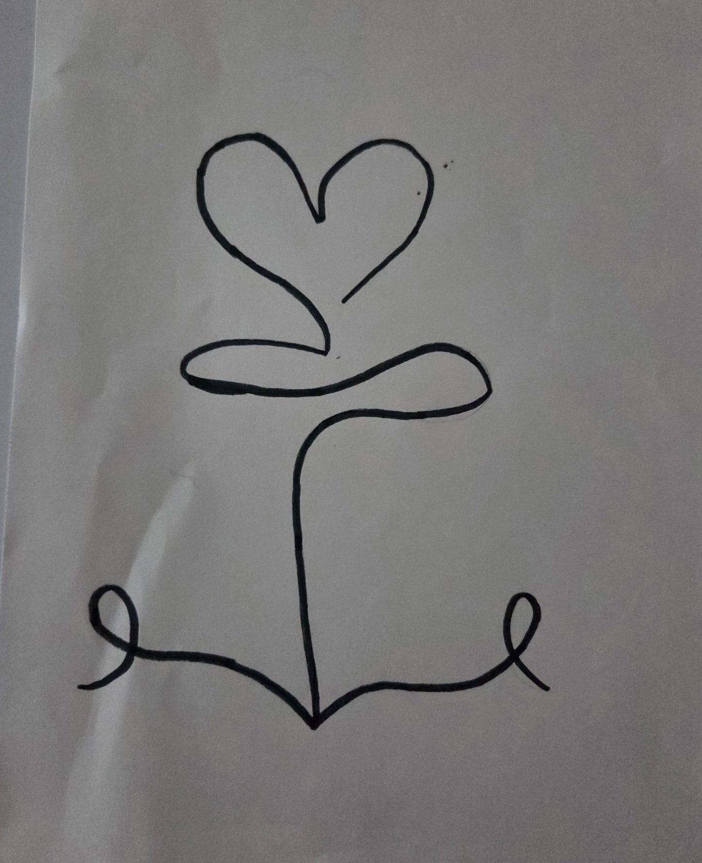 Line shaped into a heart