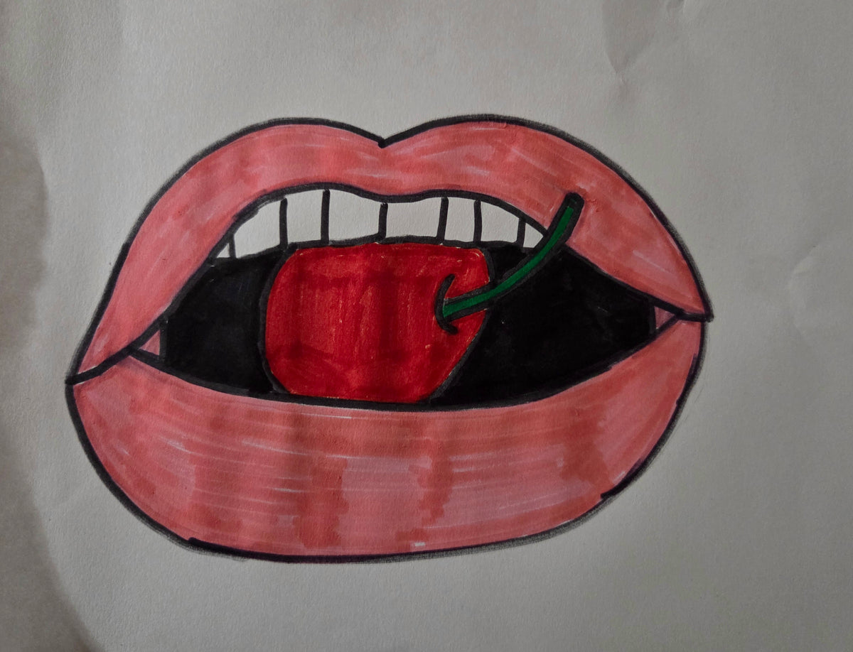 Biting a cherry