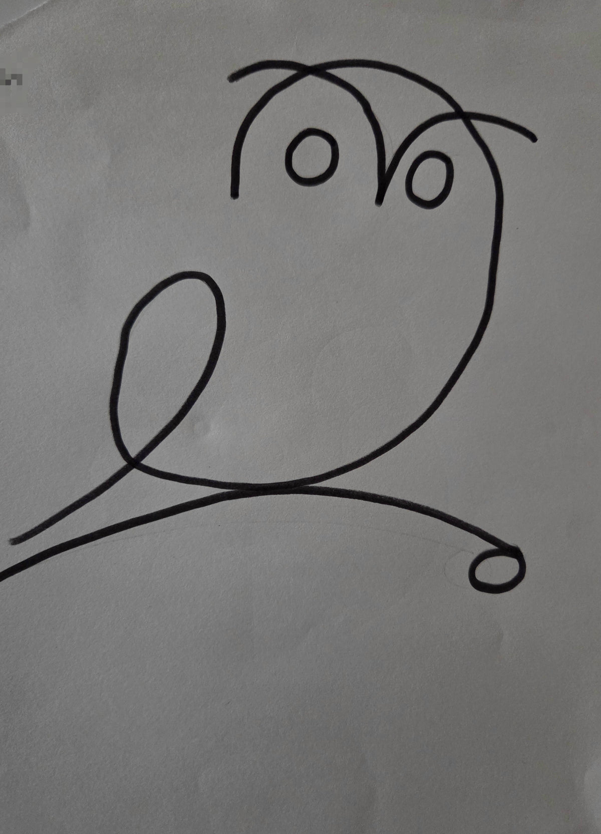 Owl made out of lines