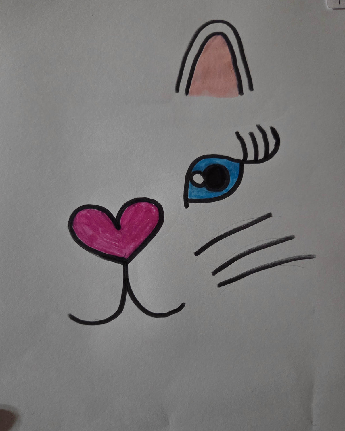 Kitty made out of lines